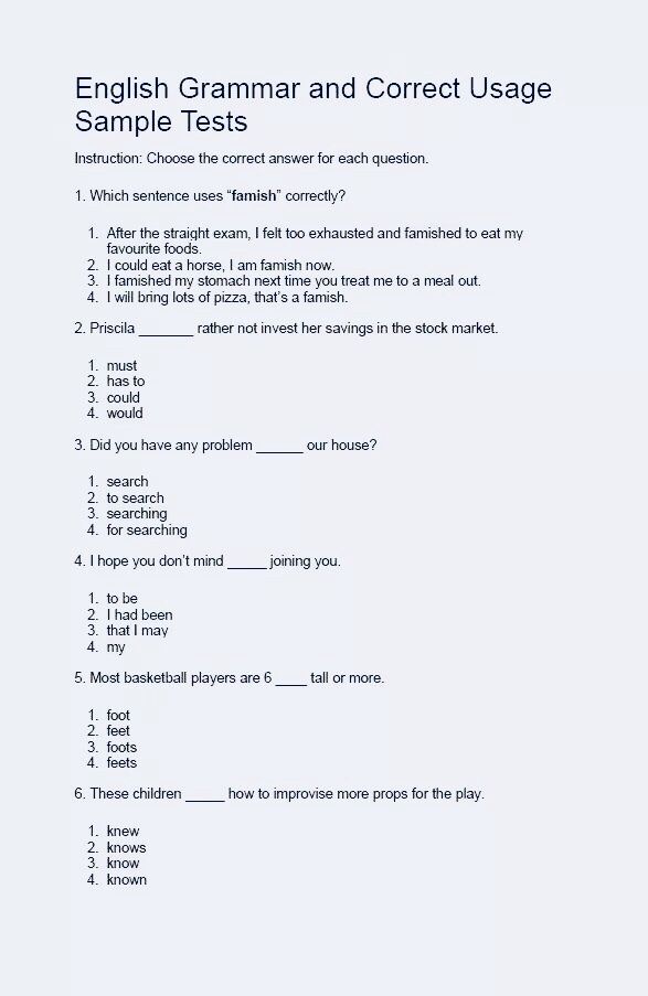Civil Service Exam Reviewer English Grammar Online E