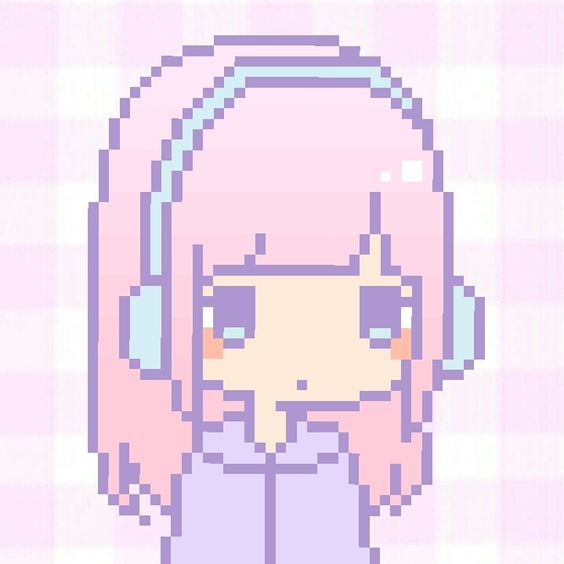 Pixel art anime girl