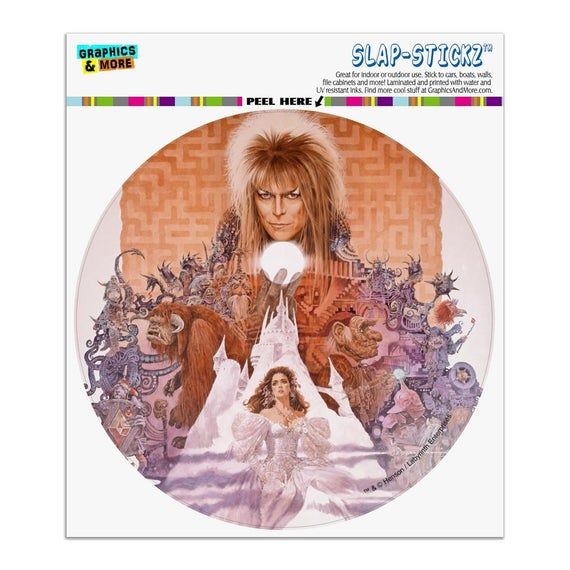 David Bowie As Jareth From The Labyrinth Circle Bumper Window Sticker
