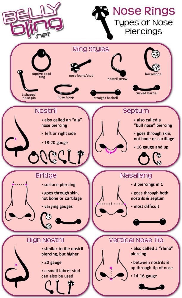 Types Of Nose Piercings Hrf Types Of Nose S Hrf Piercing