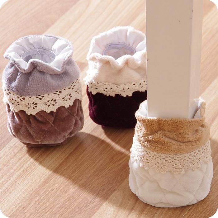 4pcs Table Feet Pad Anti Scratch Leg Cover Lace