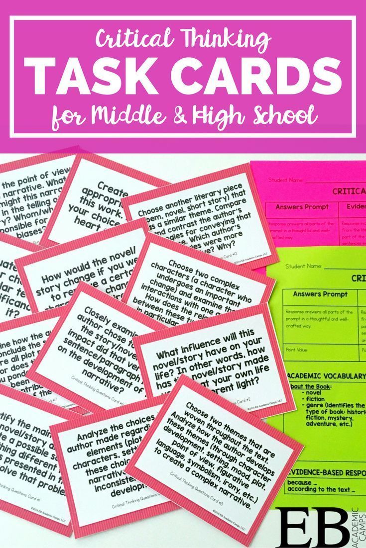 Lesson plans critical thinking middle school