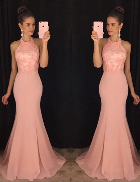 Sexy Prom Dress,Long Prom Gown,Mermaid Evening Dress with Appliques,Prom Dresses...