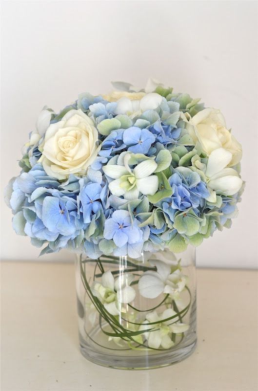 Best 25 Blue Flower Centerpieces Ideas Only On Pinterest Find This Pin And More On Wedding Flowers Hydrangea Centerpiece