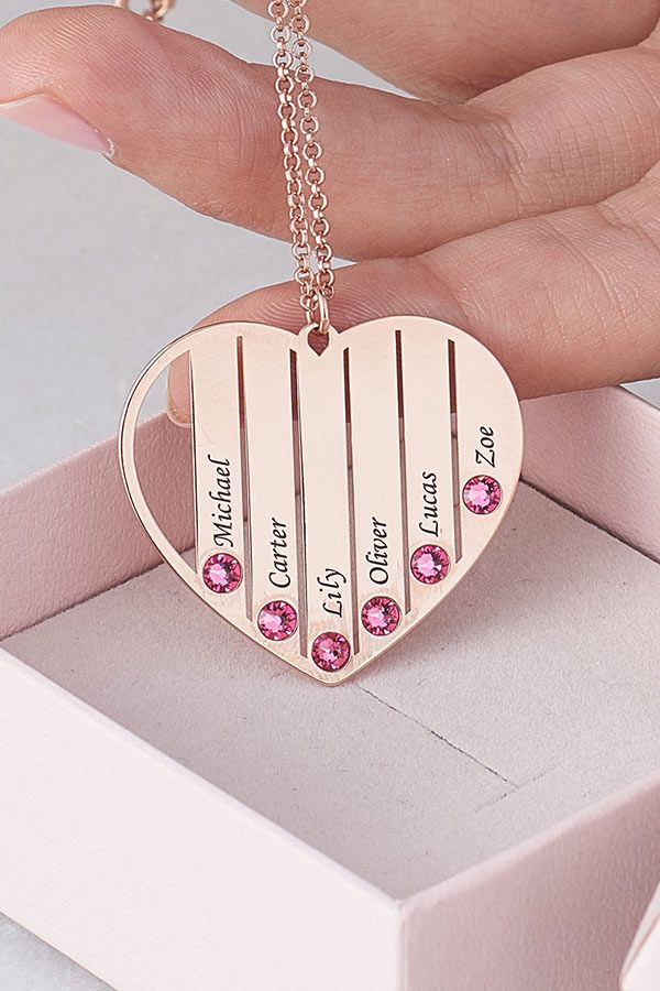 Personalizados Joyería Regalo Para Hija Collar Con Piedra