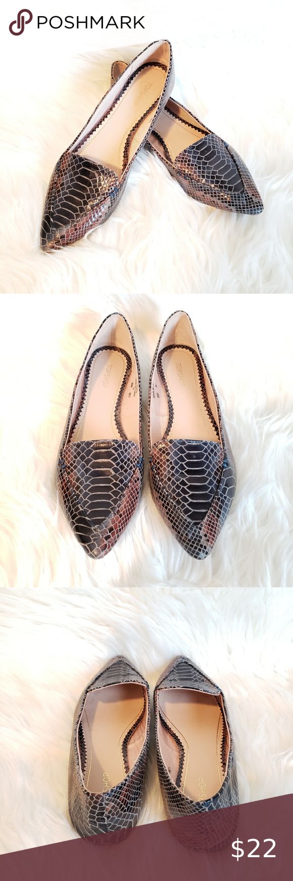 multicolor snakeskin flats