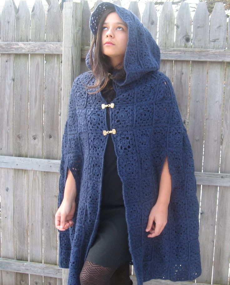 Crochet medieval cloak long knit jacket Long sleeveless | Etsy
