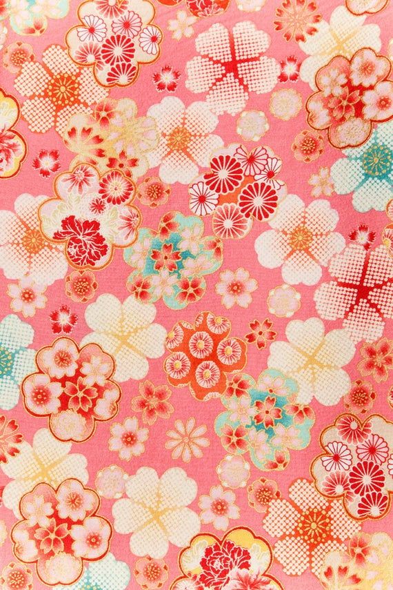 Japanese Cotton Crepe Fabric Flowers Pattern 1 3 Yard 和柄 壁紙 樱花 模様 Japanese Cotton Crepe Fabric Flowers Pattern 1 3 Yard 和柄 壁紙 樱花 模様