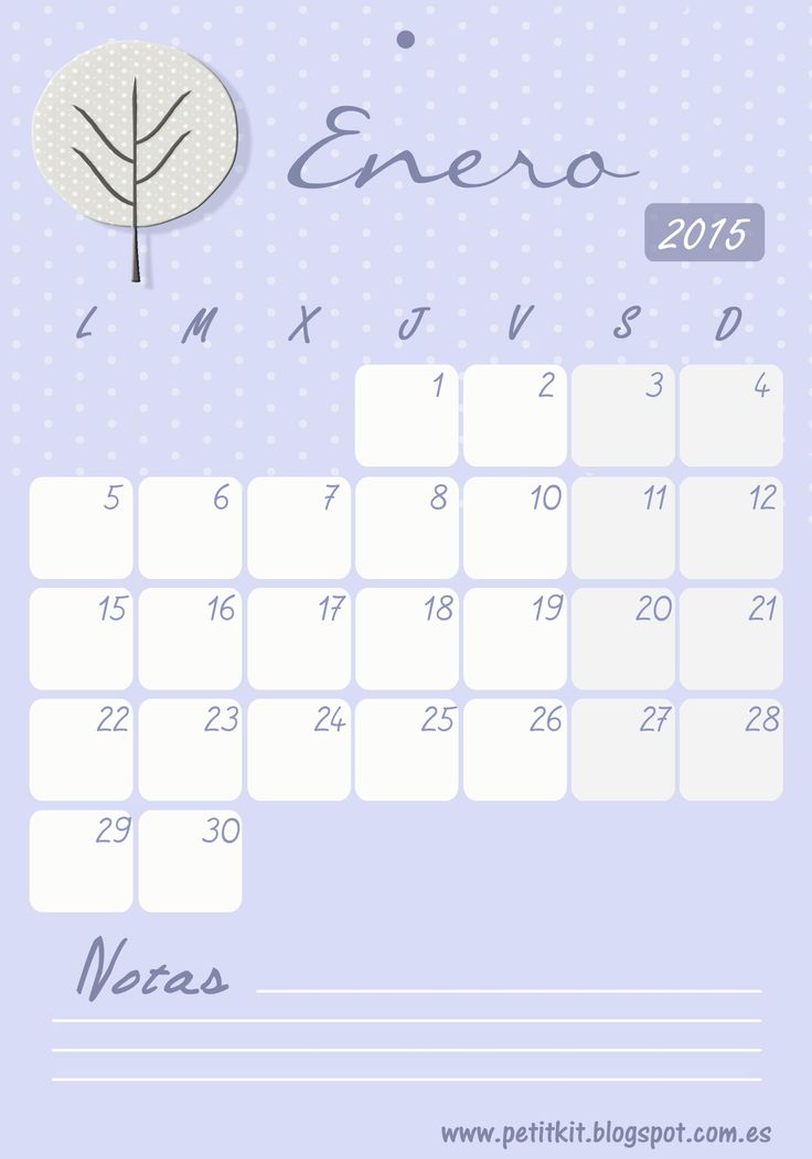 calendarios para imprimir gratis 2015
