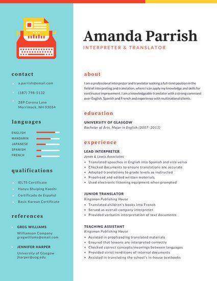 70 best Resume images on Pinterest Infographic resume, Resume - interpreter resume samples 70 best Resume images on Pinterest Infographic resume, Resume - interpreter resume samples
