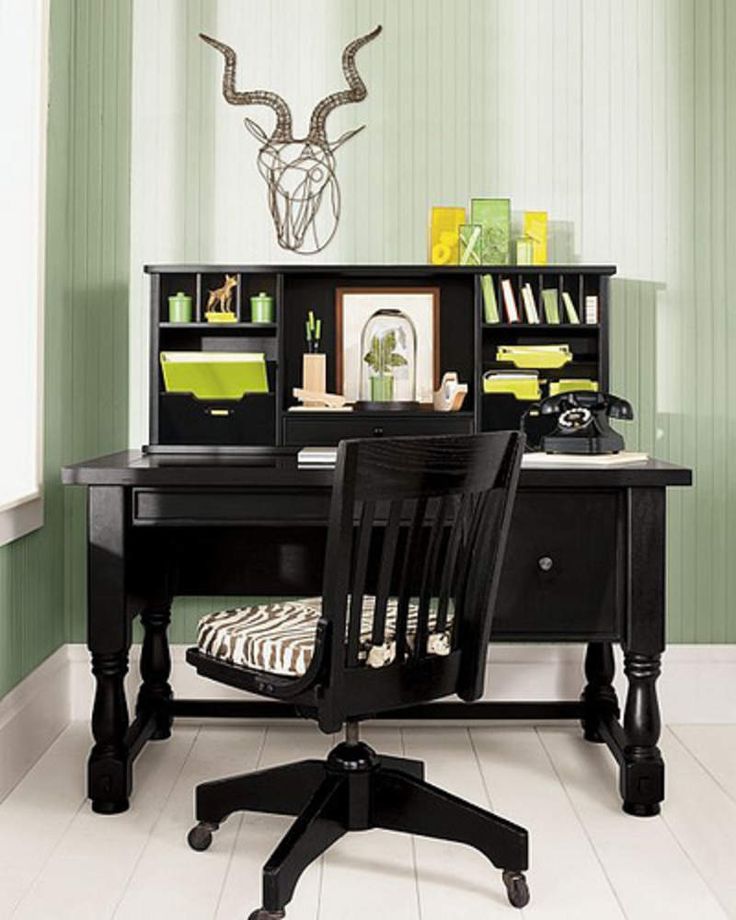 30 Best Home Office Images On Pinterest Desks Offices And Corner Interior Marvelous Home Office Setup Ideas With Charming Black Wood Desk Plus Bookshelf And Stylish