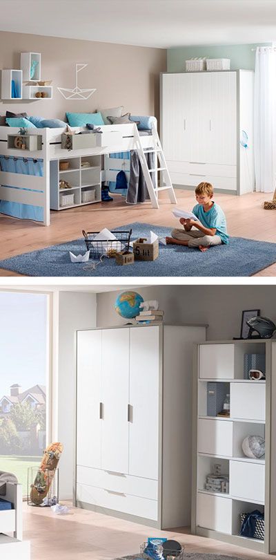 KLEIDERSCHRANK in Grau, Weiß Schlafzimmer Pinterest - schlafzimmer mit eckschrank KLEIDERSCHRANK in Grau, Weiß Schlafzimmer Pinterest - schlafzimmer mit eckschrank