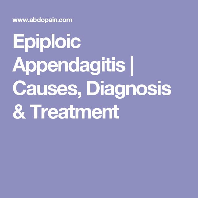Epiploic Appendagitis Natural Treatment Epiploic Appendagitis Natural Treatment