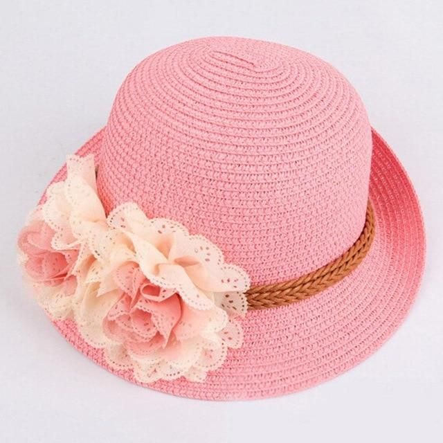 Dollhouse Miniature Summer Rose Straw Hat