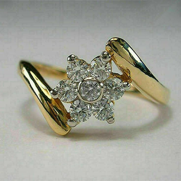 2.10Ct Round Diamond Bypass Engagement /& Wedding Ring In 14K White Gold Finish