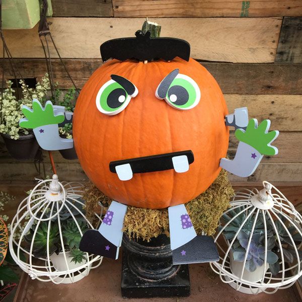 Decorate A Halloween Pumpkin With No Carving Involved Look For This Frankenstein Push In Kit At Your Local Home Depot Store Just Pin The Eyes Decorate A Halloween Pumpkin With No Carving Involved Look For This Frankenstein Push In Kit At Your Local Home Depot Store Just Pin The Eyes