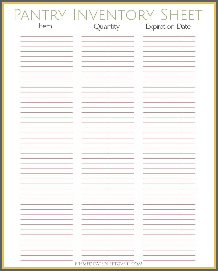 Inventory Format Free Printable Pantry Inventory Sheet, Stock Take - inventory format Inventory Format Free Printable Pantry Inventory Sheet, Stock Take - inventory format