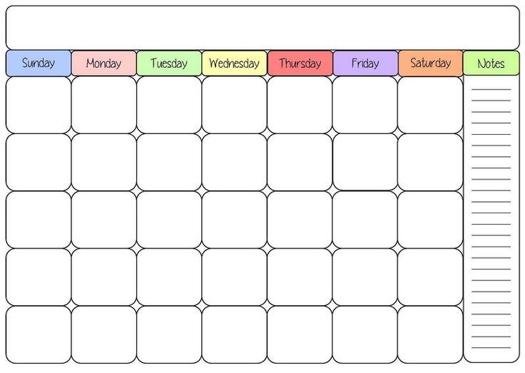 blank calendar template