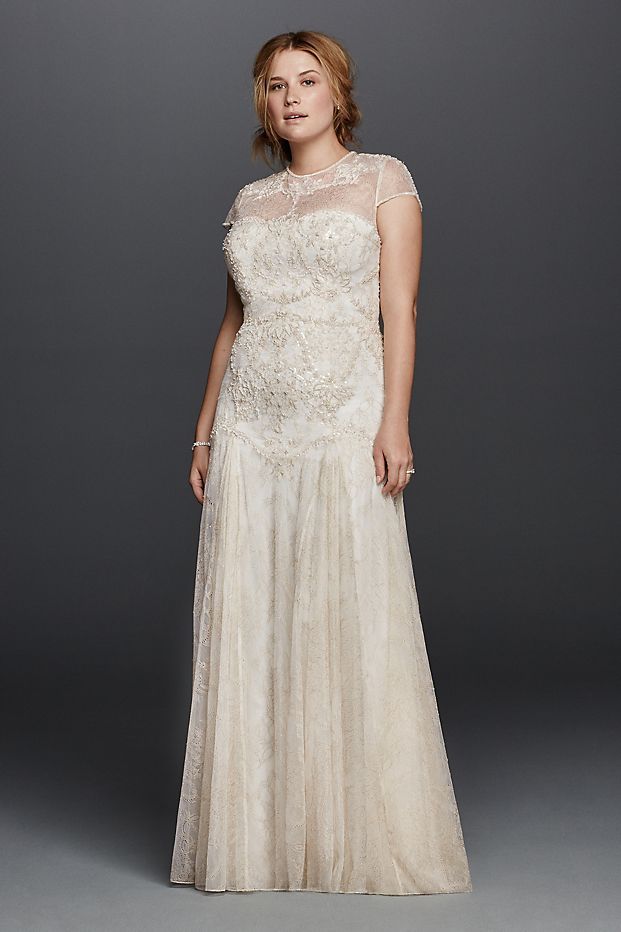 Melissa Sweet Wedding Dress with Cap Sleeves David's Bridal Sweet