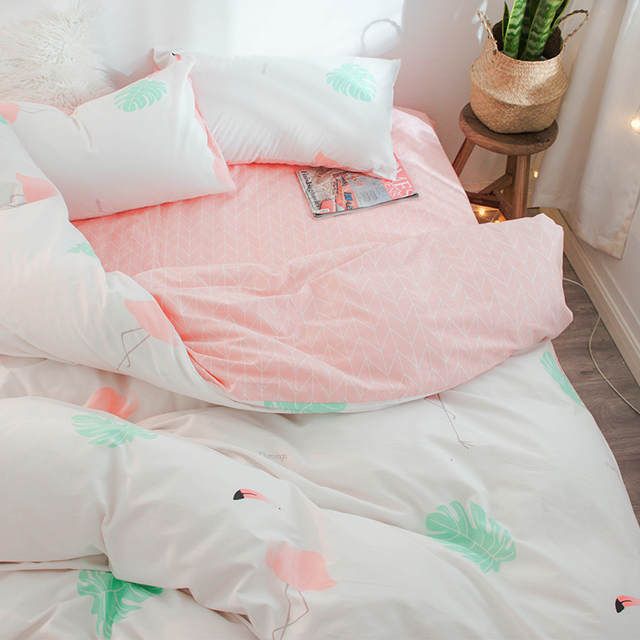 Online Shop Cotton Bedding Set Cute Bedding Set Pillowcase Bed Sheet Fashionable Bedding Twi Cheap Bedding Sets Luxury Bedding Master Bedroom Bed Linens Luxury