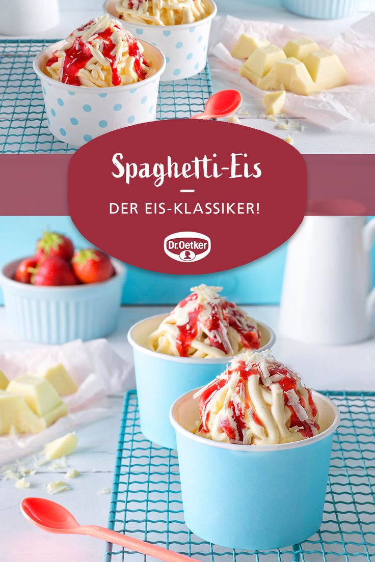 SpaghettiEis Rezept Spaghetti eis, Eis selber machen
