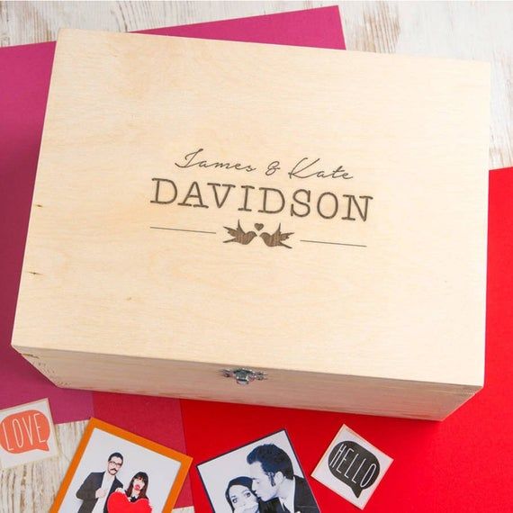 Personalised Wooden Keepsake Box Wedding Memory Engraved Gifts Any Name Personalised Wooden Keepsake Box Wedding Memory Engraved Gifts Any Name