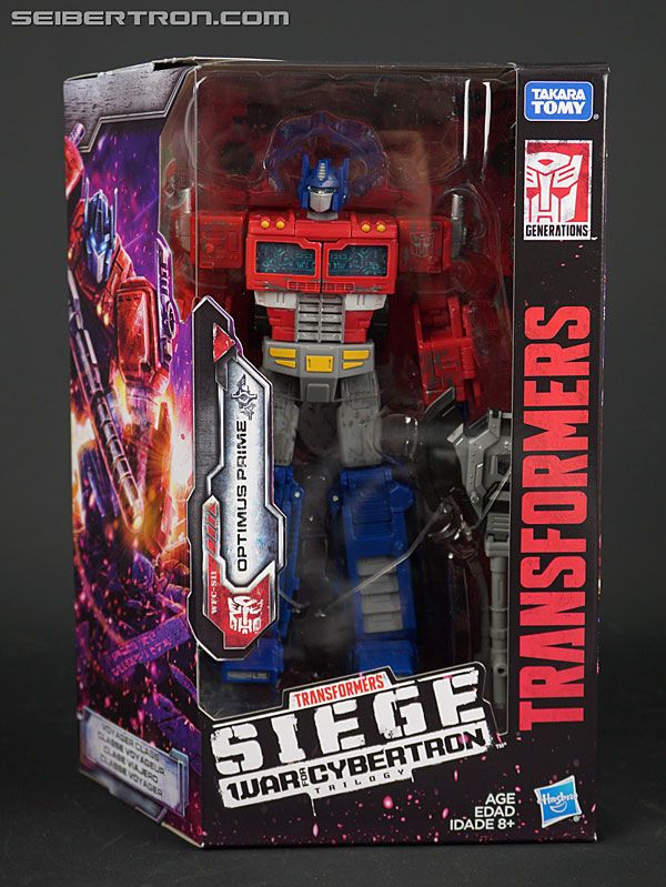 Black Transformers Optimus Prime Car War for Cybertron Siege Voyager Figure Toy.