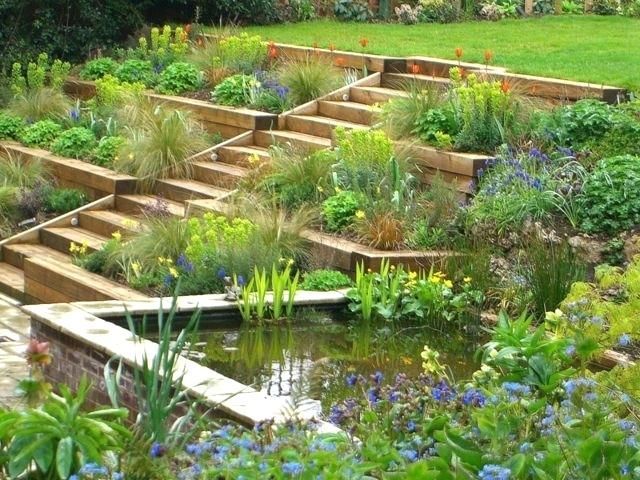Amenagement Jardin En Pente Douce Comment Profiter Du Declin Du Terrain Avec Images Amenagement Jardin En Pente