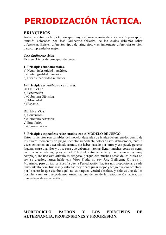 Periodización Táctica Un Modelo De Entrenamiento Oliveira José Gui Periodizacion Entrenamiento Traducir Al Espanol