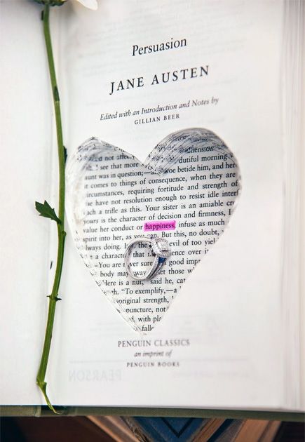 Wedding Proposal Ideas 27 Of Our Favourite Engagement Party Persuasion By Jane Austen Book Ring Box Proposal Idea Confetti Co Uk