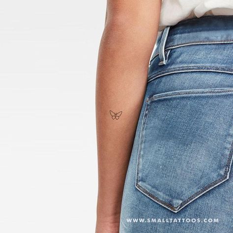 Minimalist Butterfly Temporary Tattoo (Set of 4)