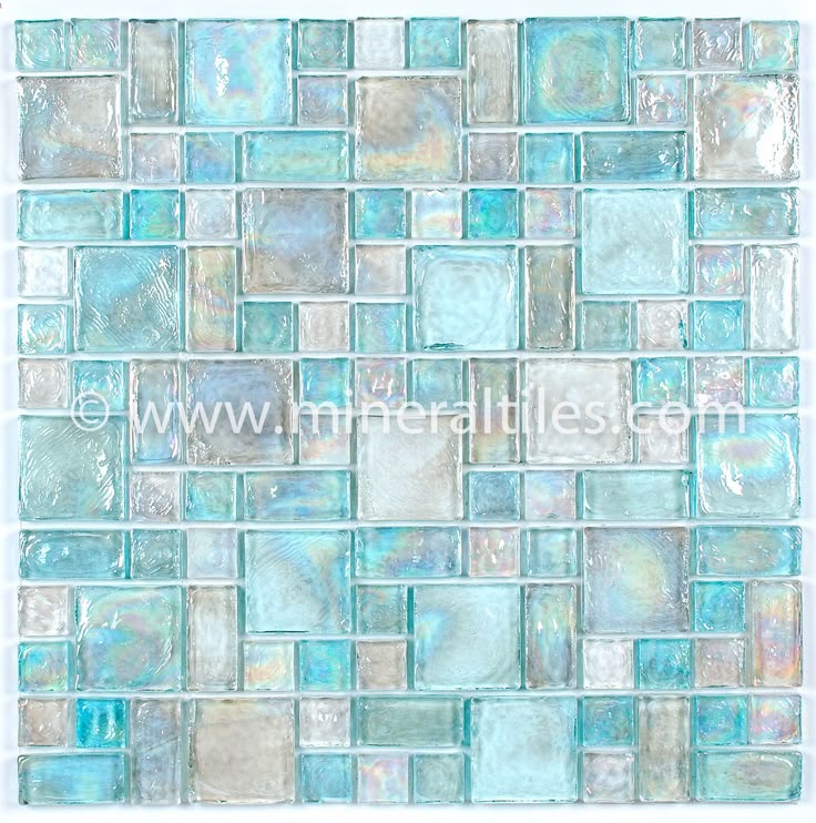 202 Best Iridescent Gl Mosaic Tiles Images On Pinterest Iridescent Gl Mosaic Tile Clear Random Blend