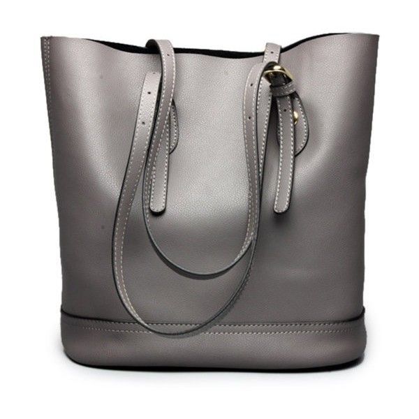 Bagail Women Genuine Leather Handbag High End Tote Bag Bucket Bagail Women Genuine Leather Handbag High End Tote Bag Bucket 225 Brl Liked On Polyvore Featuring Bags Handbags Purse
