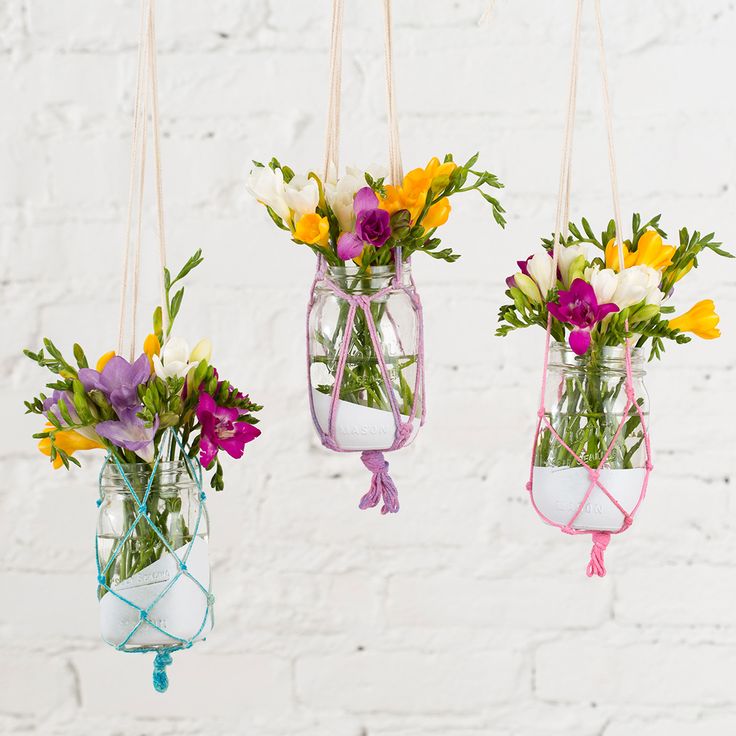 Diy Boho Chic Hanging Macrame Vases Diy Boho Chic Hanging Macrame Vases
