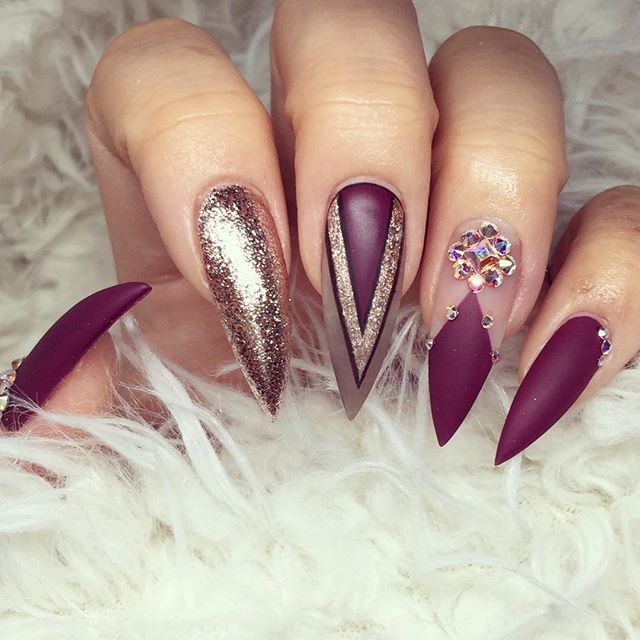 Best 25+ Burgundy Nail Designs Ideas On Pinterest Burgundy Matte I love the designs and colors but not the shape. - Best 25+ Burgundy Nail Designs Ideas On Pinterest Burgundy Matte