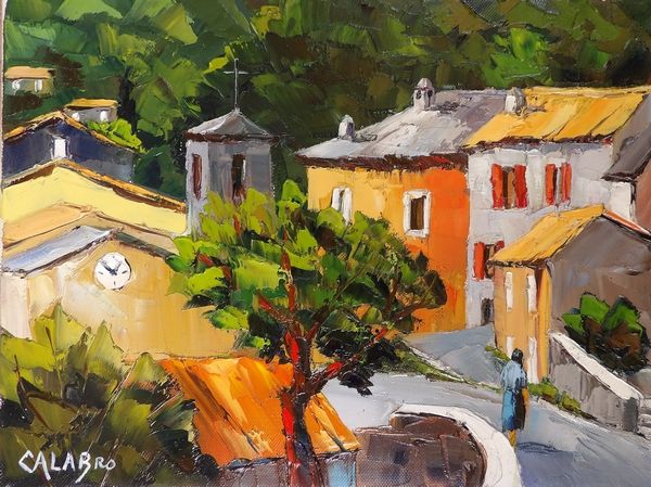 Watercolor Aquarelles Eglise De Santa Maria Corse Joel Simon