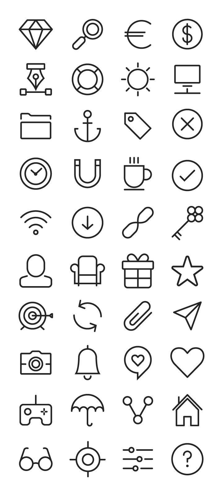 40 kostenlose Strich-Icons aus dem Sympletts-Pack - #aus #dem #icon #kostenlose ...