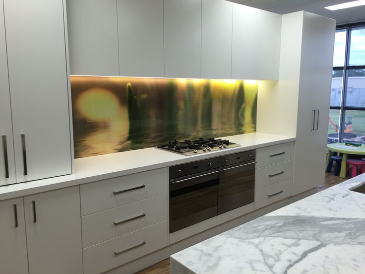 Printed Glass Splashback At Wattle Valley Kitchens Printed Glass Splashback At Wattle Valley Kitchens
