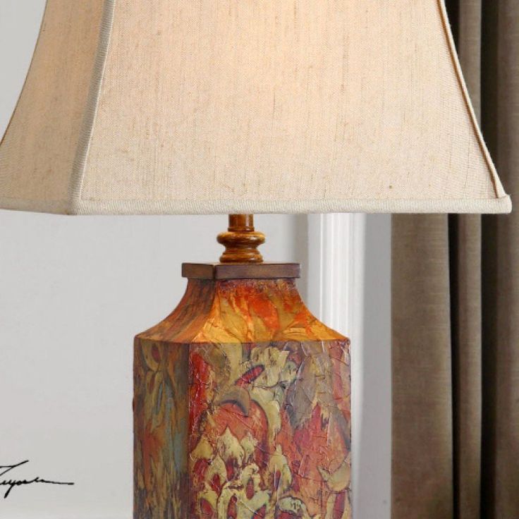 Katrine 32 Table Lamp In 2021 Lamp Decoupage Lamp Ceramic Lamp Base