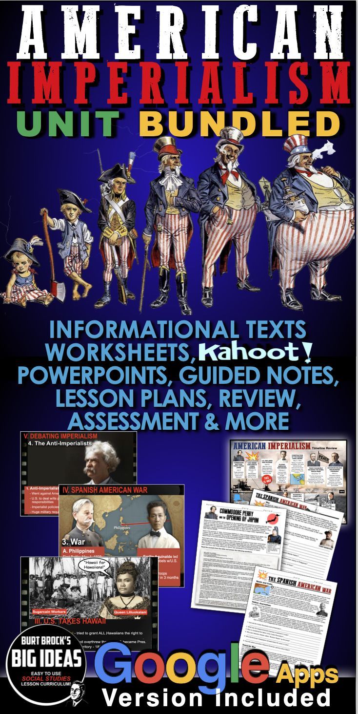 American Imperialism / Overseas Expansion Unit: PPTs, Worksheets