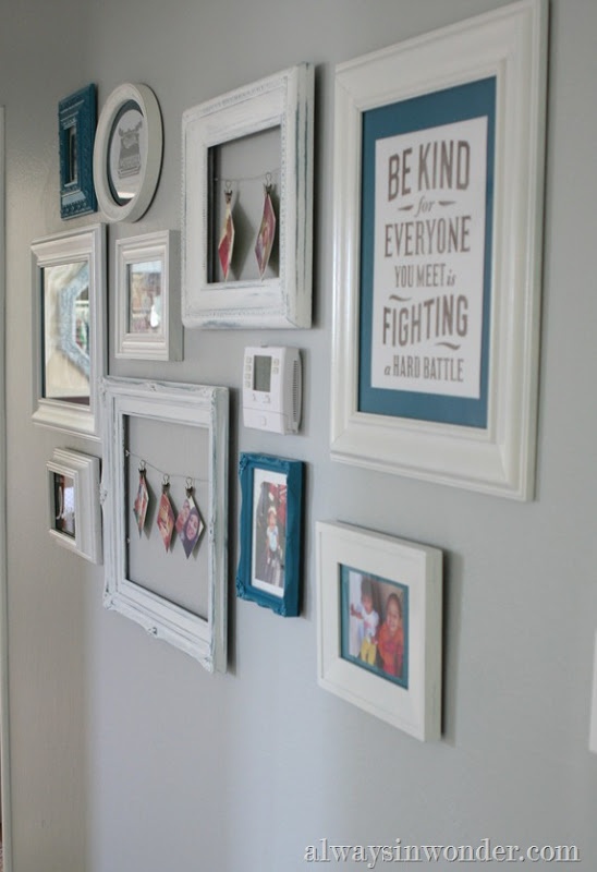 Cute Gallery Wall That Includes The Thermostat So It Doesnt Draw Attention Cute Gallery Wall That Includes The Thermostat So It Doesnt Draw Attention