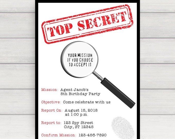 Spy Birthday Party Badge Secret Agent Badge Printable ID Etsy Spy Spy Birthday Party Badge Secret Agent Badge Printable ID Etsy Spy