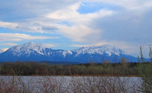 The Spanish Peaks in southern Colorado are two prominent mountains