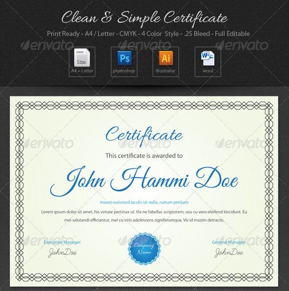 certificate ai template