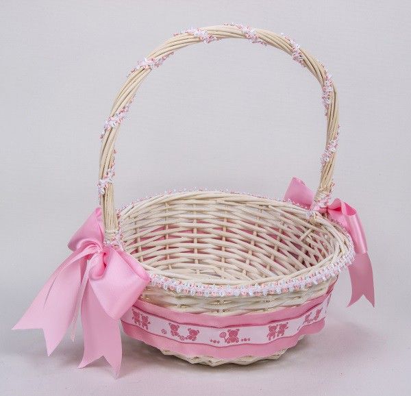 Canasta de Boda Canasta de Flores de Encaje Canasta de Flores de Mano Canasta romántica Tejida a Mano para niña de Las Flores Canasta romántica Tejida a Mano para niña de Las Flores