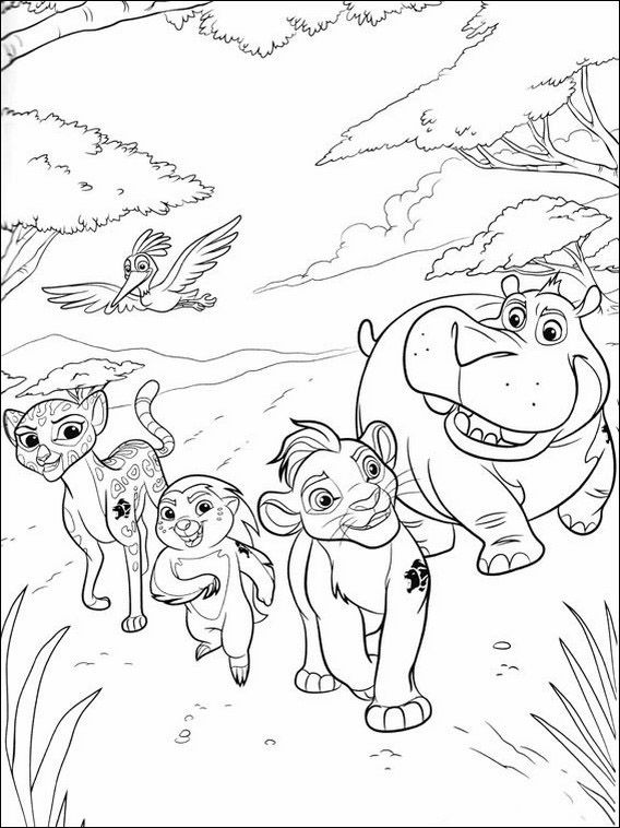 Coloriage La Garde du Roi Lion 11 | Lion guard coloring pages, Unicorn