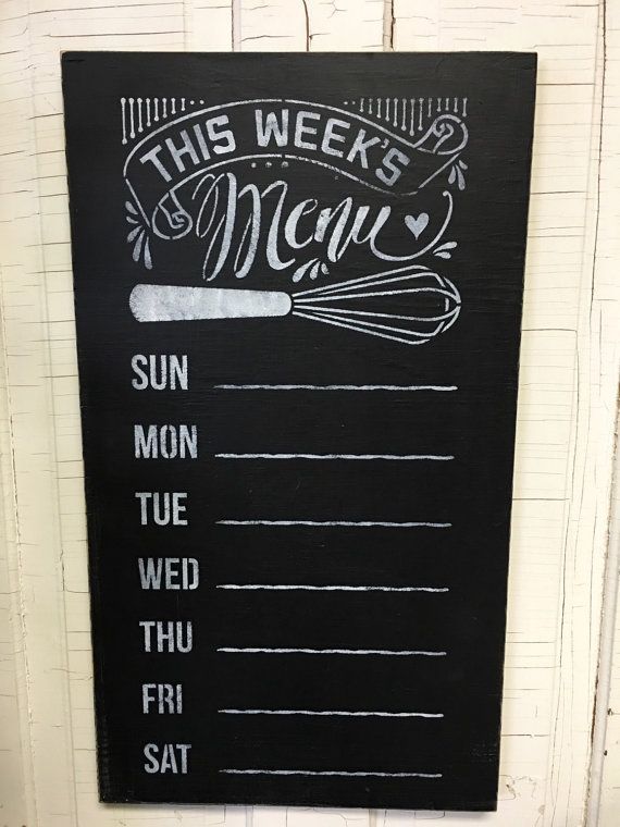 Chalkboard Menu Wooden Farmhouse Sign