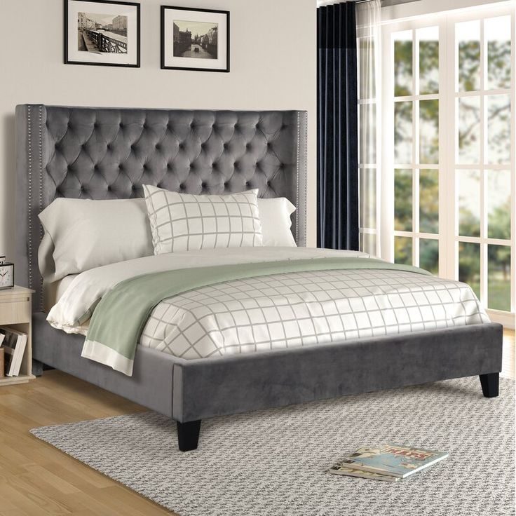 Everly Quinn Purkey Upholstered Standard Bed Wayfair Headboards For Beds King Headboards For Beds Upholstered, Wayfair King Size Upholstered Bed Frame