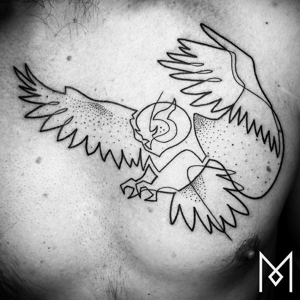 Single line tattoo berlin