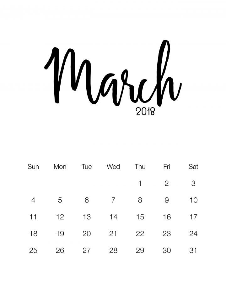 Here is a calendar that will go with any decor whatsoever ...it is clean and crisp so snatch up this Free Printable 2018 Minimalistic Calendar! ENJOY!